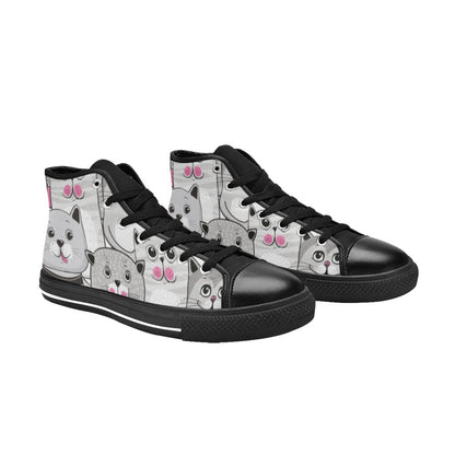 Cartoon Cats - Women's High Top Canvas Shoes