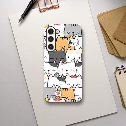 Cat Hello - Phone Tough Case Galaxy S23 Plus Phone Case