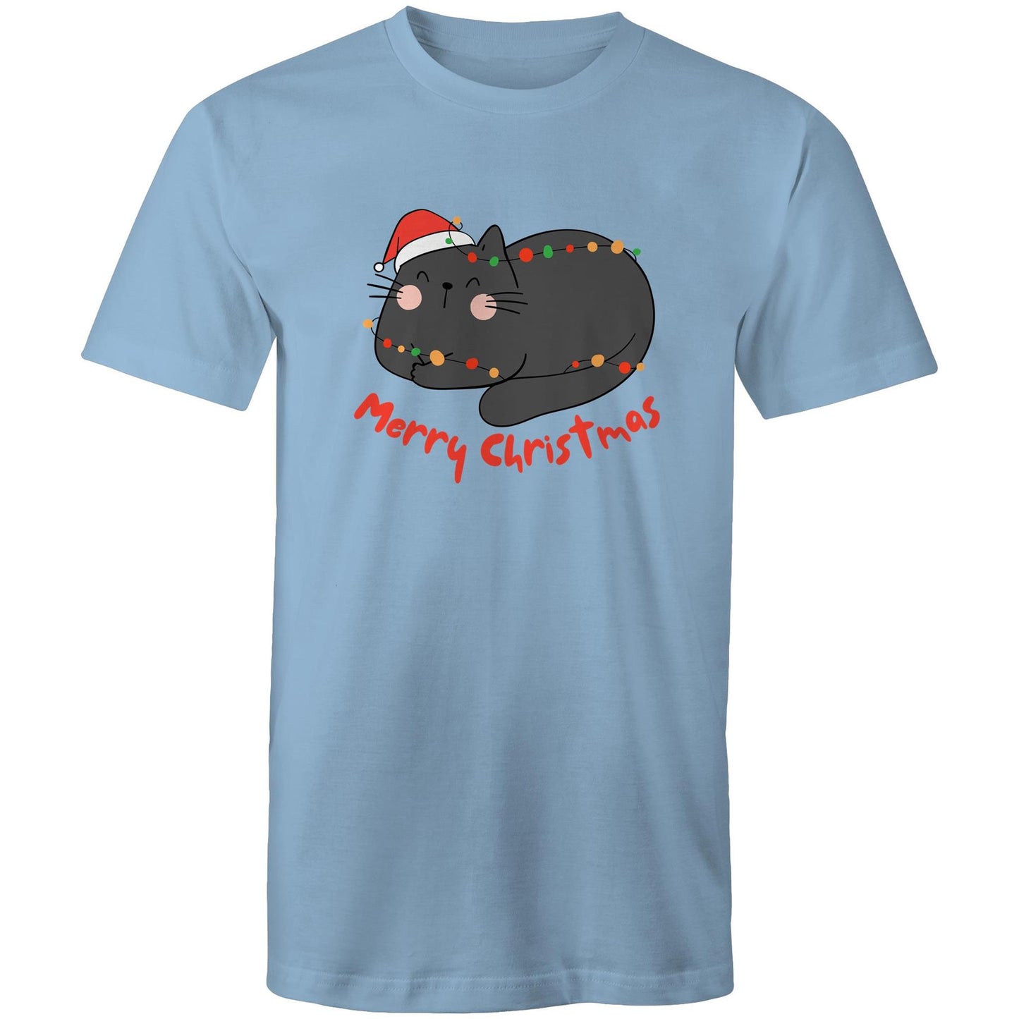 Merry Christmas Cat - Mens T-Shirt