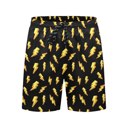 Lightning Bolts - Men's Mid-Length Beach Shorts