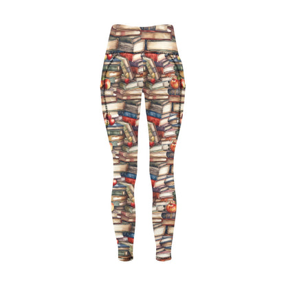 Watercolour Books - Women's Leggings with Pockets