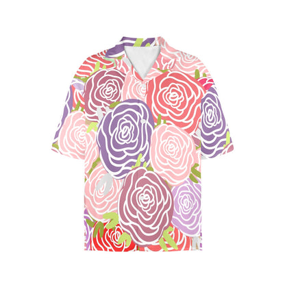 Abstract Roses - Womens Hawaiian Shirt