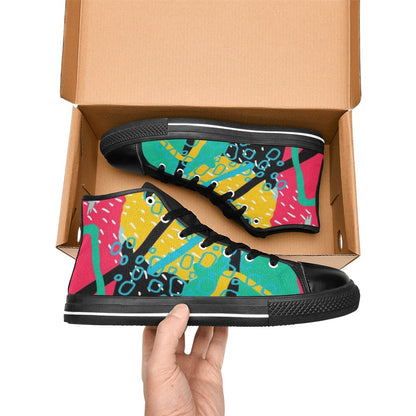 Bright And Colourful - Women's High Top Canvas Shoes