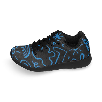 Blue Squiggle - Kids Sneakers