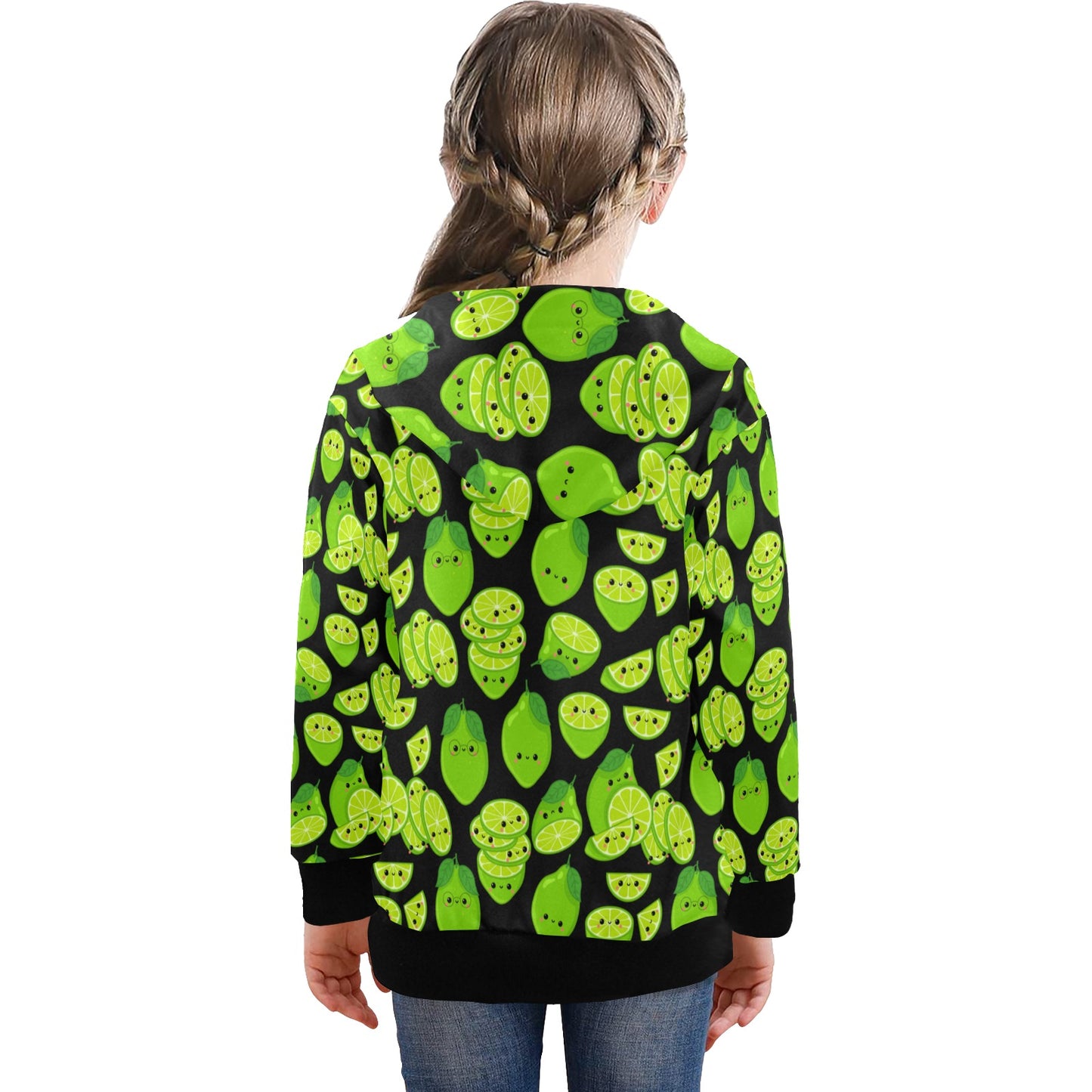 Cute Limes - Senior Girls Zip Up Hoodie