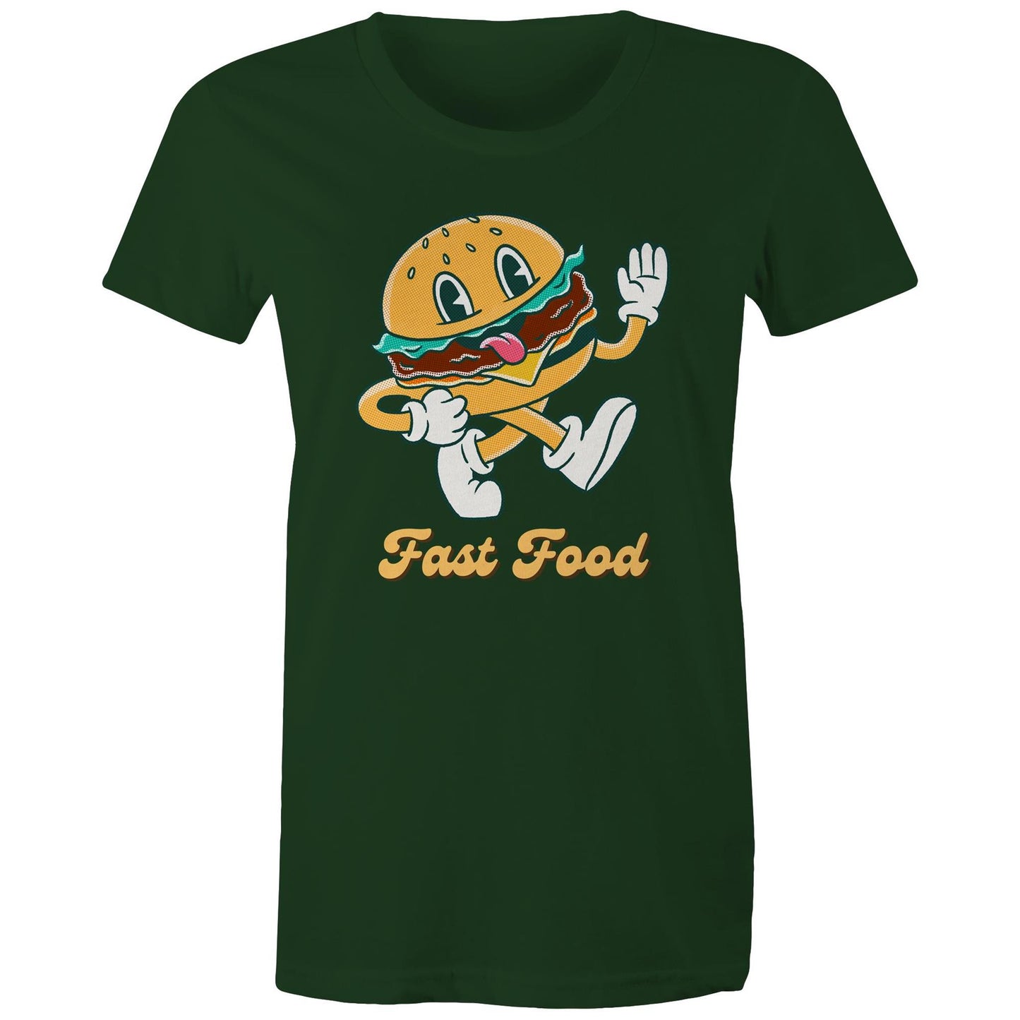 Fast Food, Hamburger - Womens T-shirt