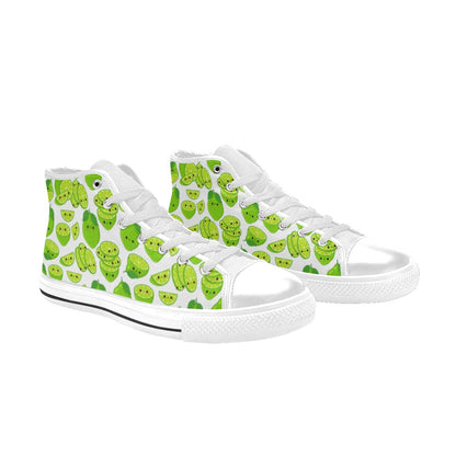 Cute Limes - Men's High Top Canvas Shoes