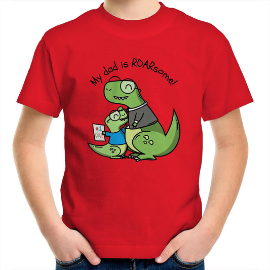 My Dad Is Roarsome, Dinosaur - Kids Youth T-Shirt