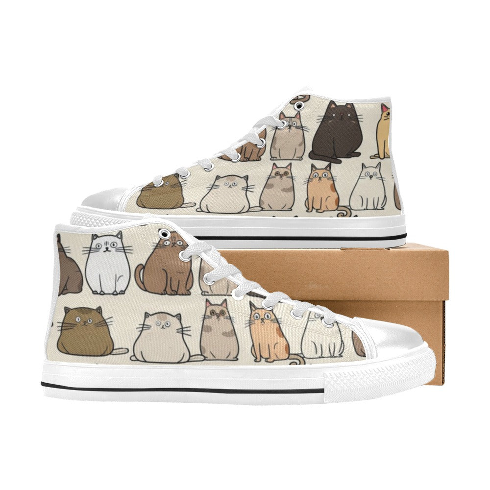 Lots Of Cats - Women's High Top Canvas Shoes