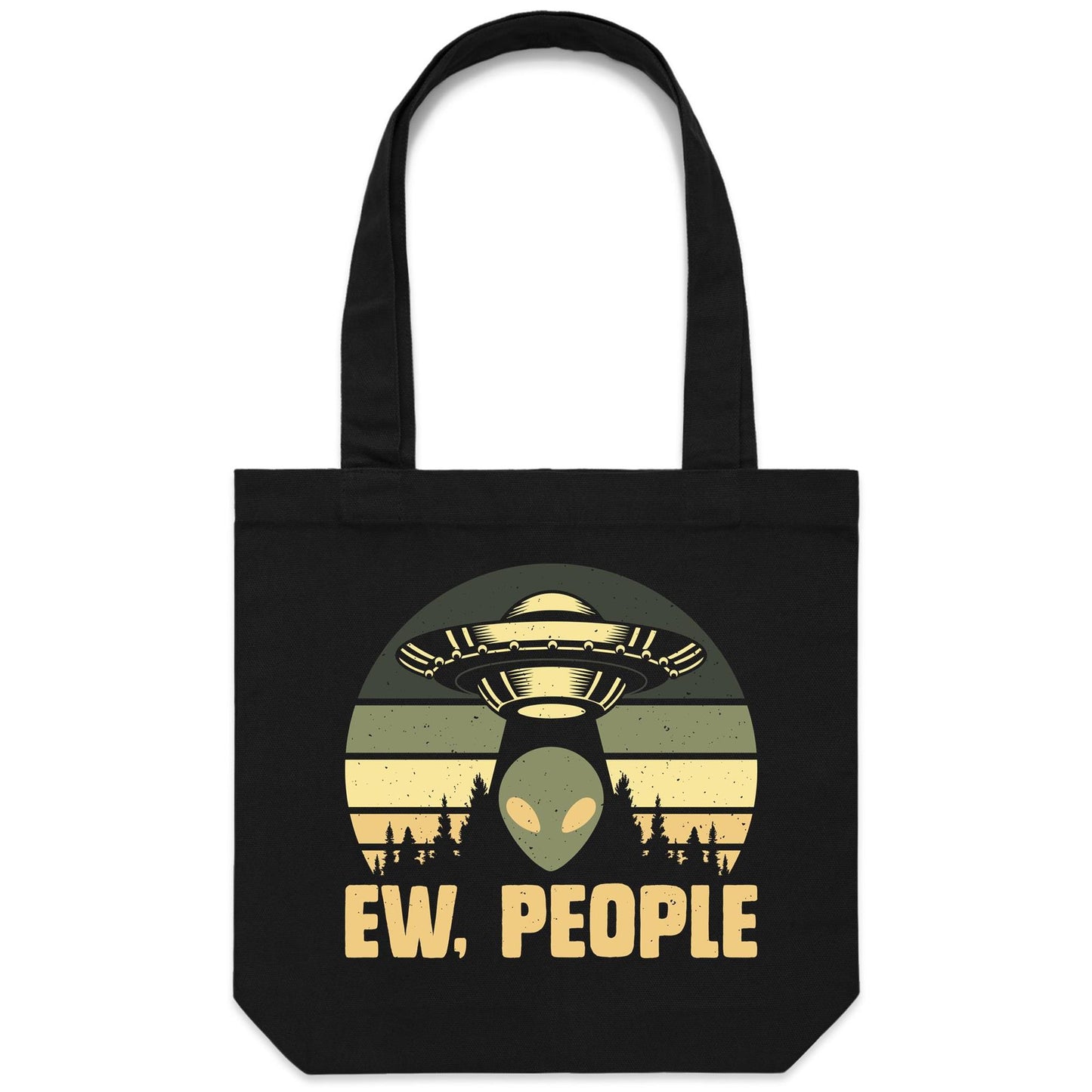 Alien Ew, People - Canvas Tote Bag Default Title Tote Bag Printed In Australia Sci Fi