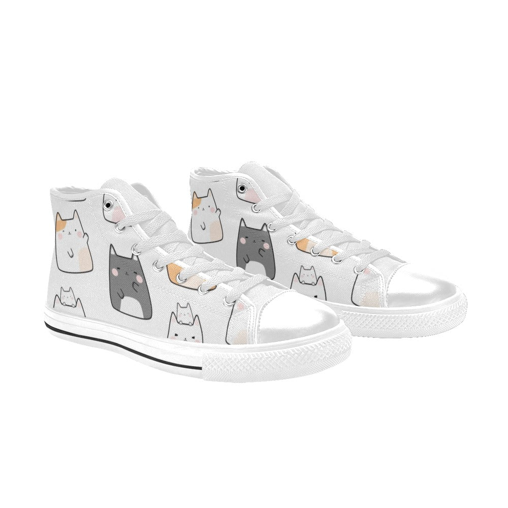 Cats - Women's High Top Canvas Shoes