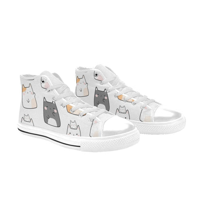 Cats - Women's High Top Canvas Shoes