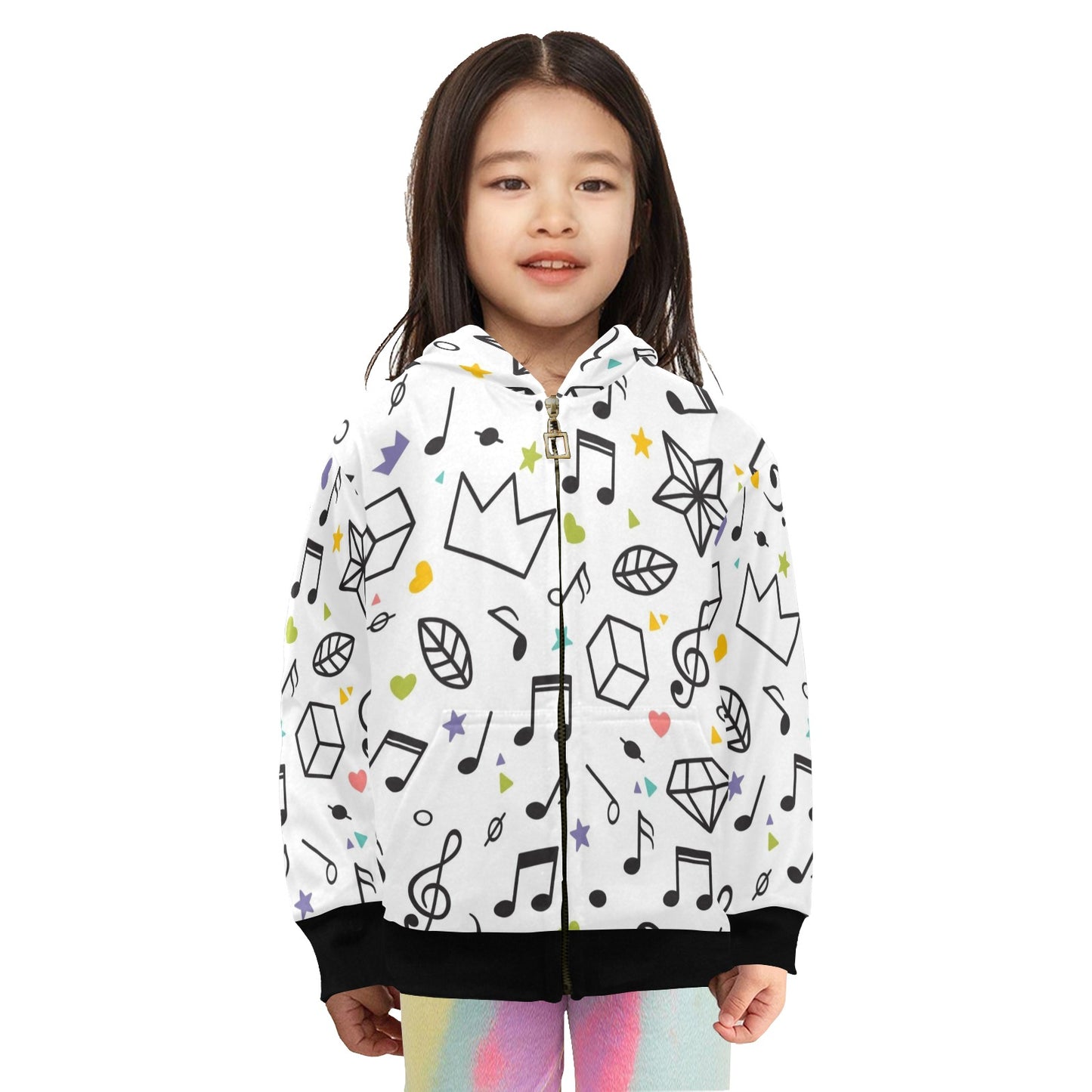 Music Time - Junior Girls Zip up Hoodie