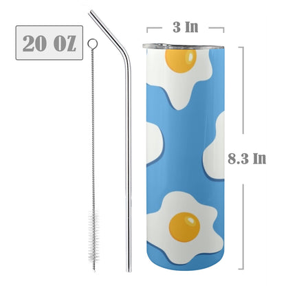 Fried Eggs - 20oz Tall Skinny Tumbler with Lid and Straw