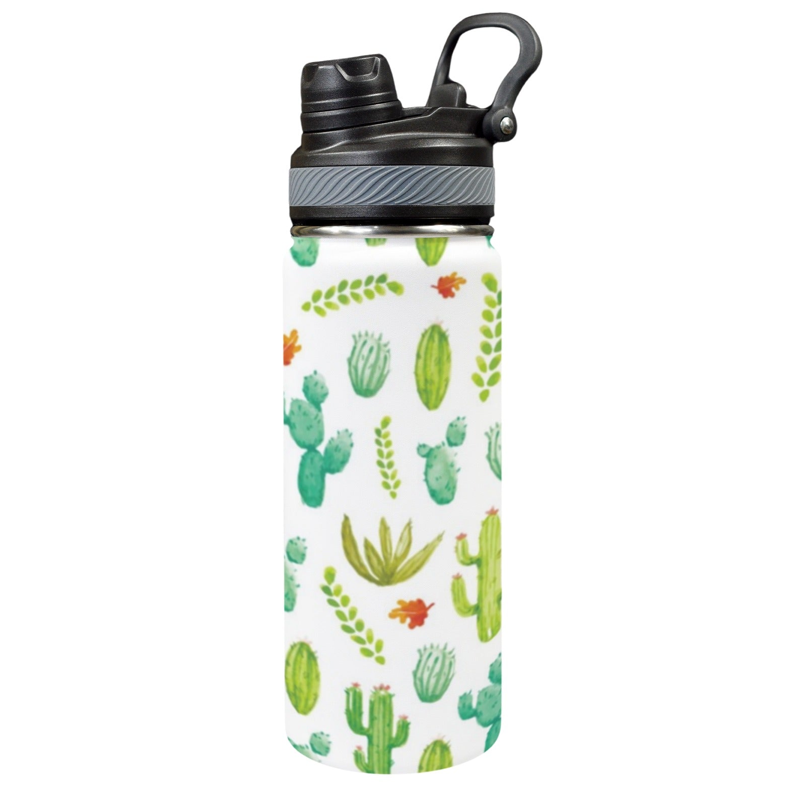 Cactus Plants - Insulated Water Bottle with Dual-Use Lid (18oz) Insulated Water Bottle with Dual-Use Lid (18oz) Printed Offshore