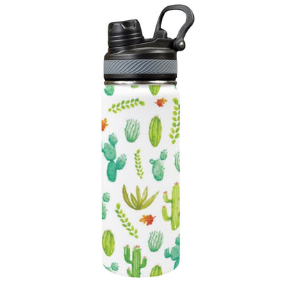 Cactus Plants - Insulated Water Bottle with Dual-Use Lid (18oz) Insulated Water Bottle with Dual-Use Lid (18oz) Printed Offshore