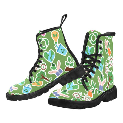 Earth Stickers - Martin Boots for Women (Black)