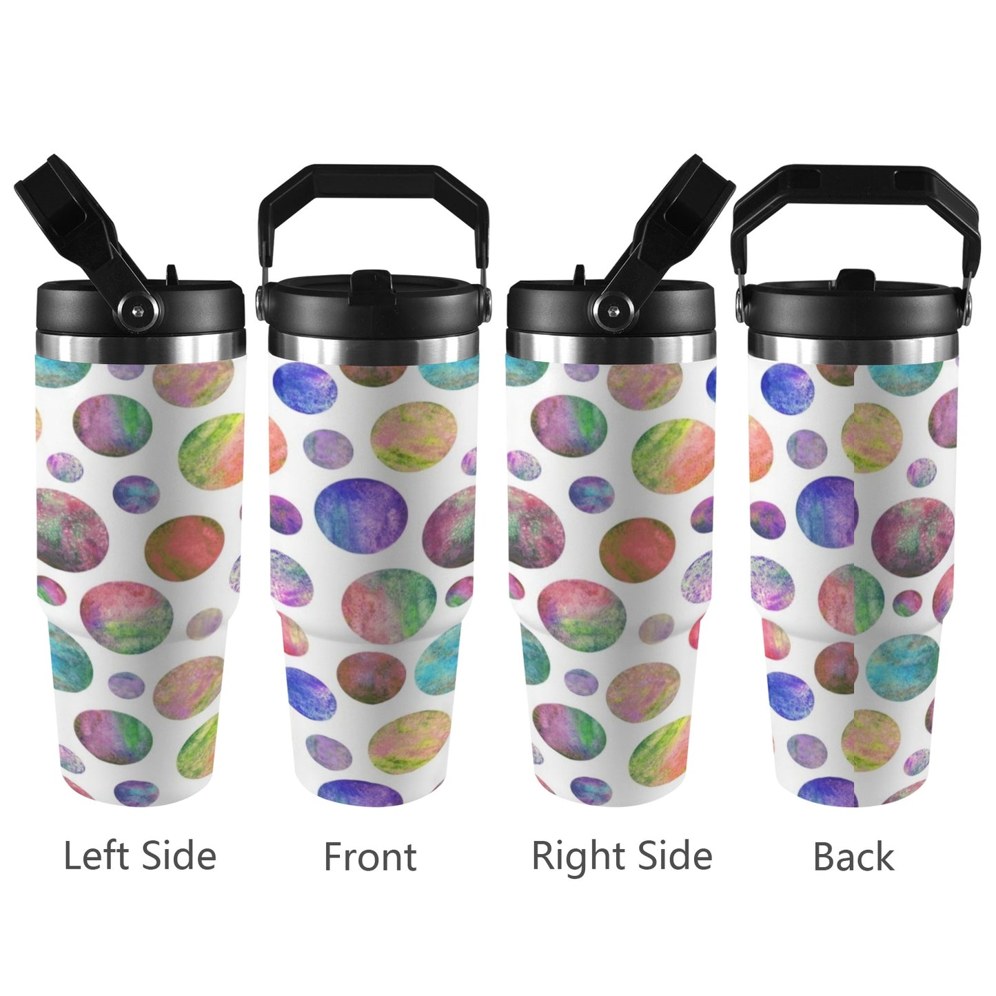 Watercolour Planets - 30oz Tumbler with Top Handle