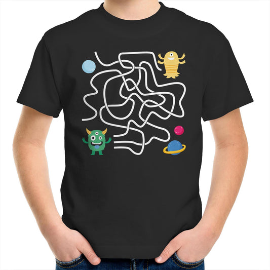 Monster, Find The Right Path - Kids Youth T-Shirt