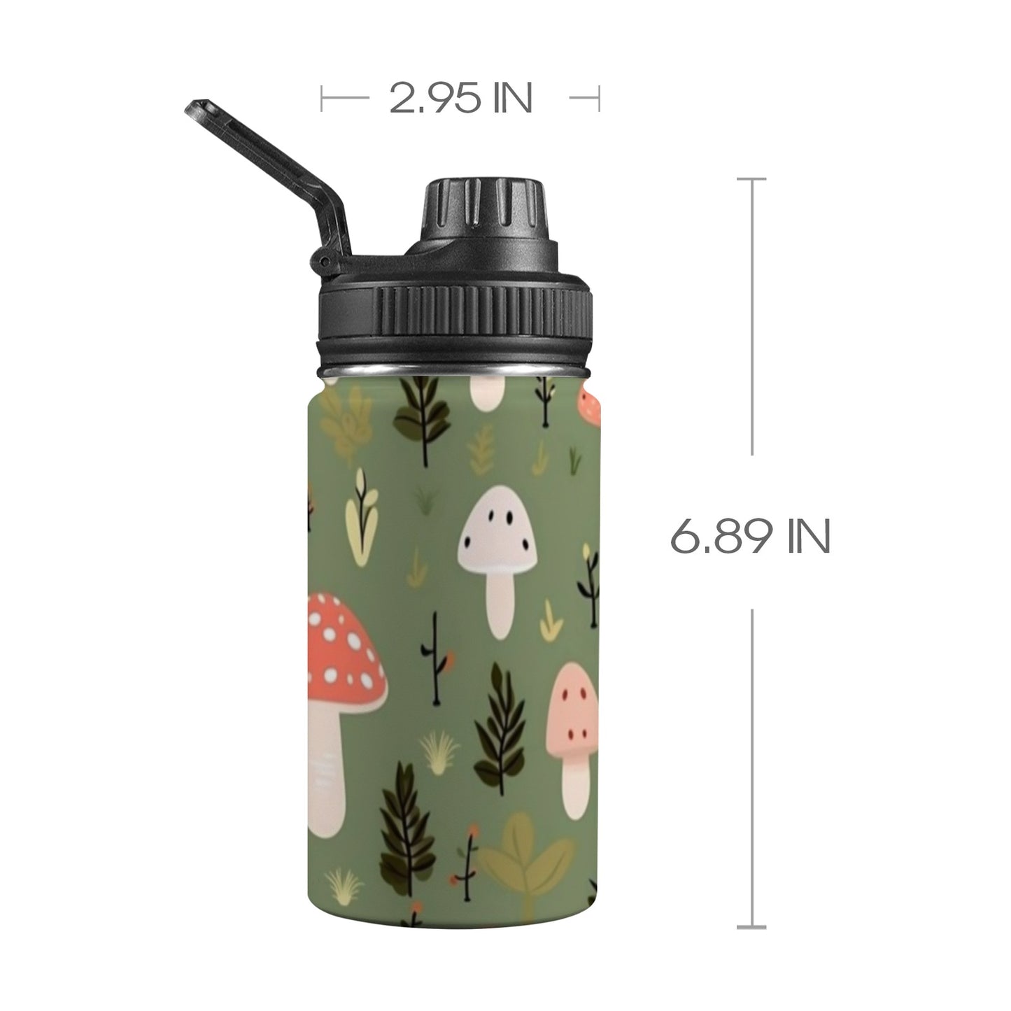 Toadstools - Kids Water Bottle with Chug Lid (12 oz)