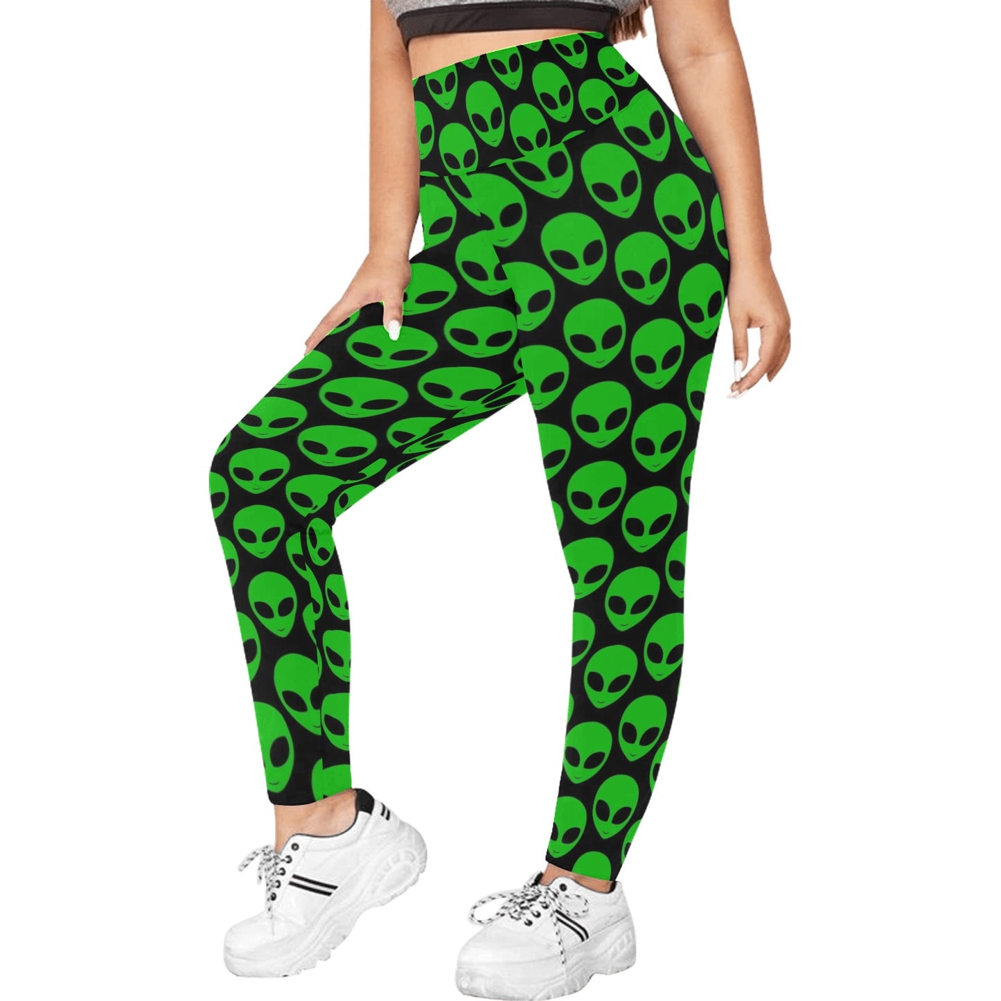 Aliens - Womens High Waist Leggings (Sizes 16-22)