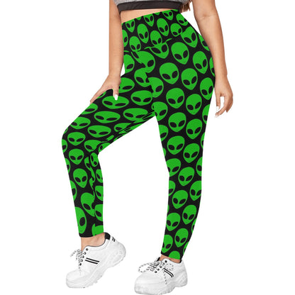 Aliens - Womens High Waist Leggings (Sizes 16-22)