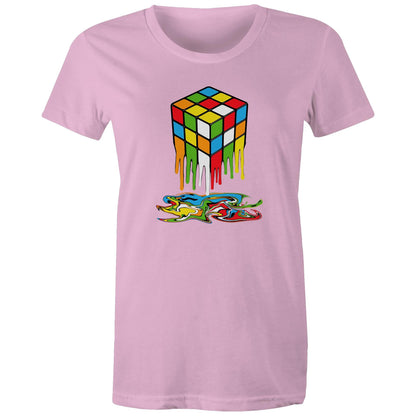 Melting Game Cube - Womens T-shirt