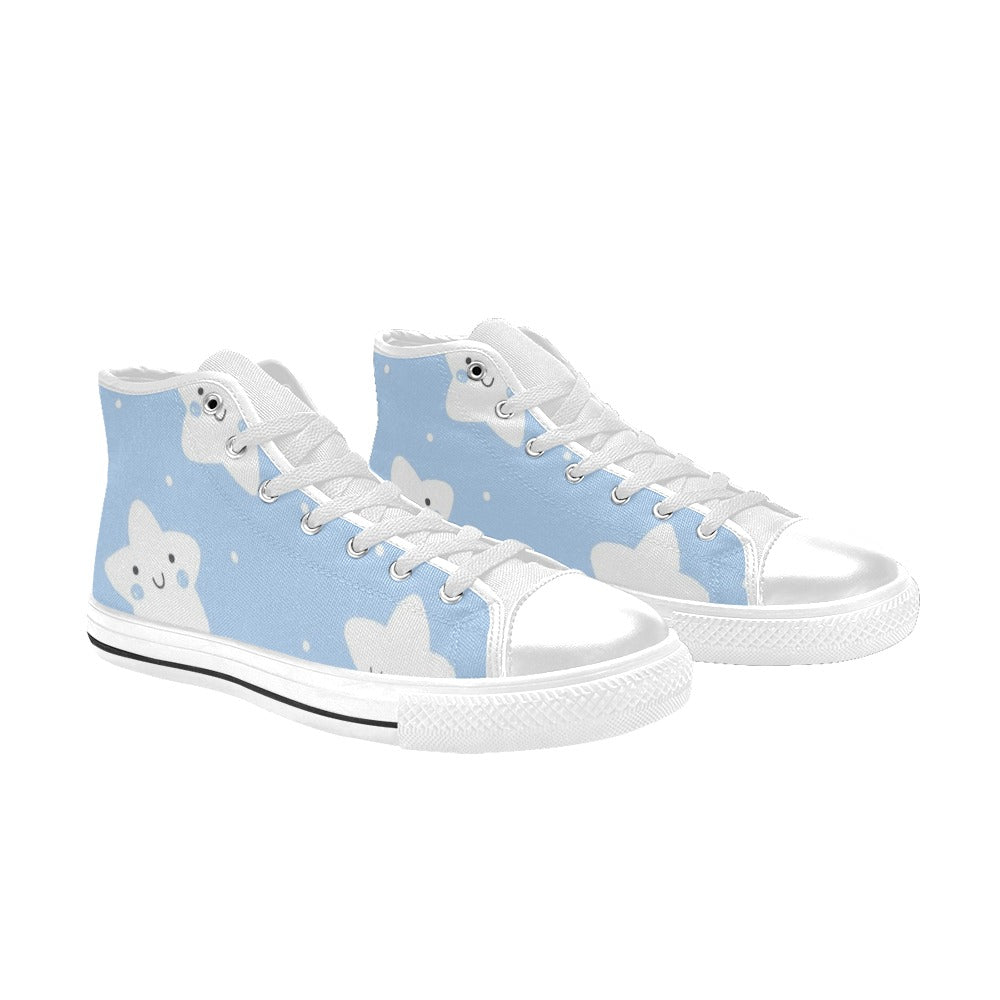 Happy Stars - Kids' High Top Canvas Shoes