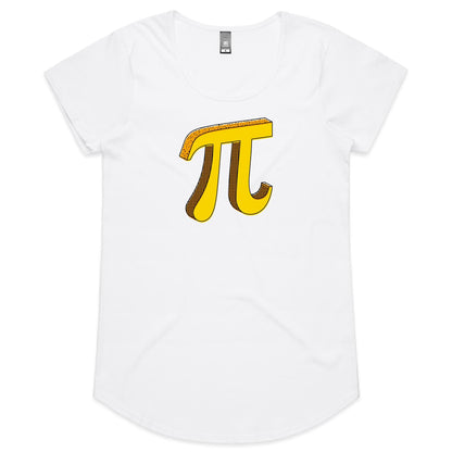 Pi - Womens Scoop Neck T-Shirt White Womens Scoop Neck T-shirt Maths Printed In Australia Science