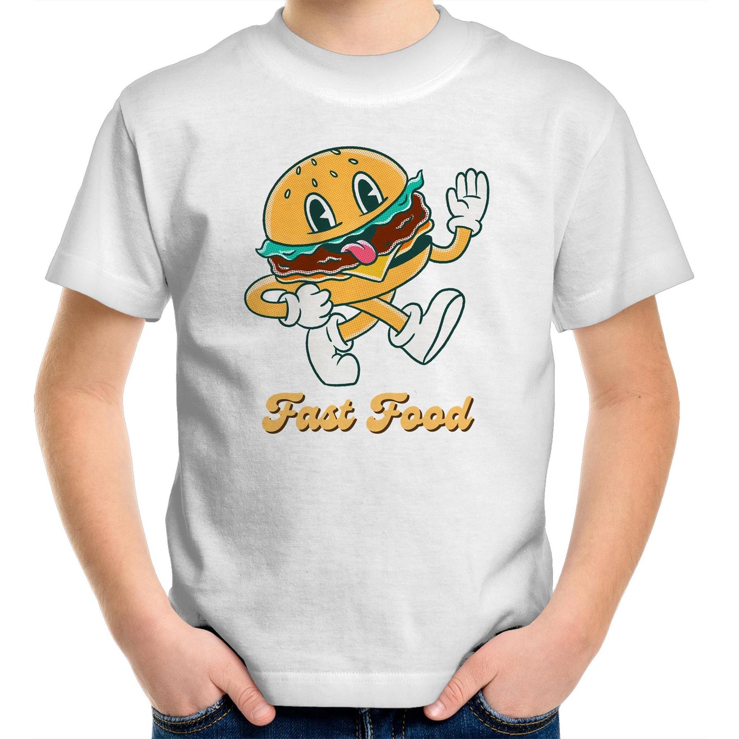 Fast Food, Hamburger - Kids Youth T-Shirt