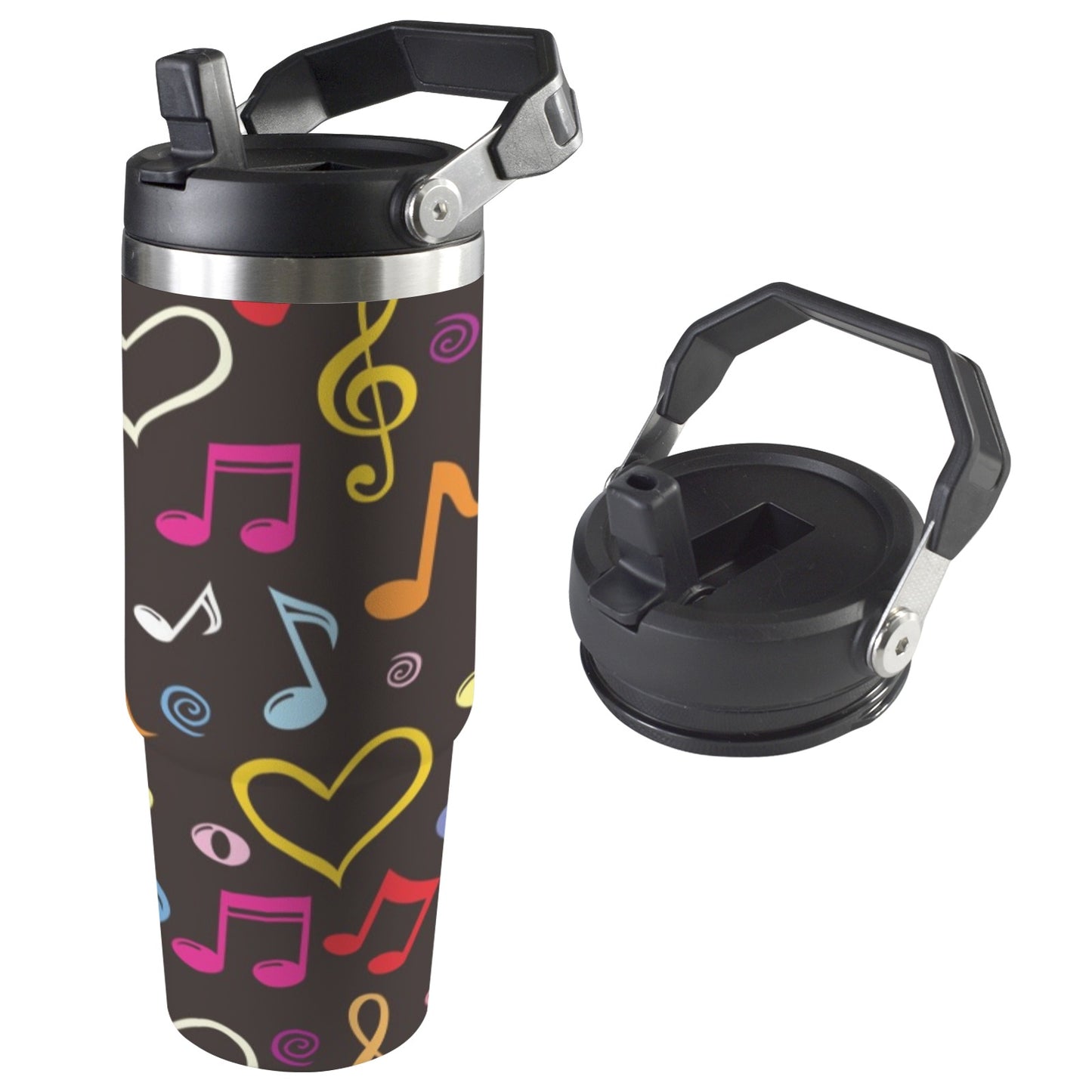 Music Notes - 30oz Tumbler with Top Handle