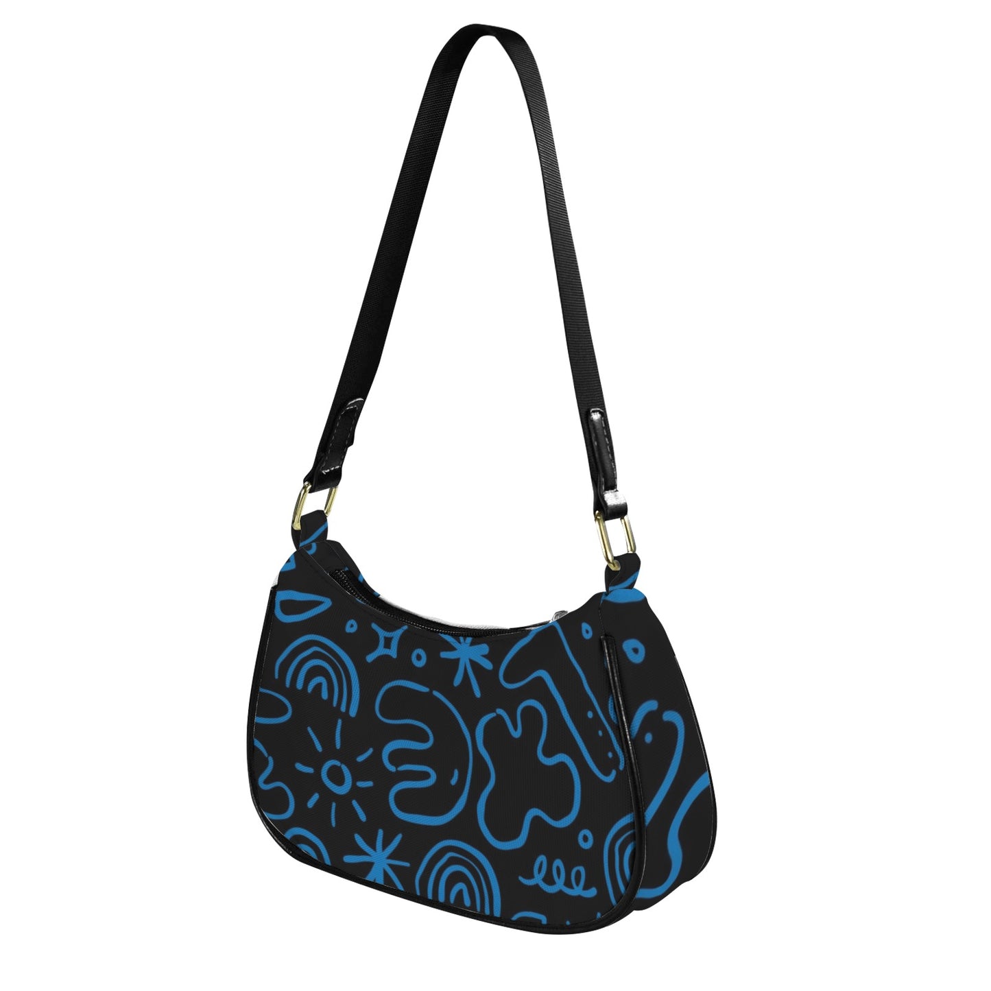 Blue Squiggle - Small Shoulder Bag