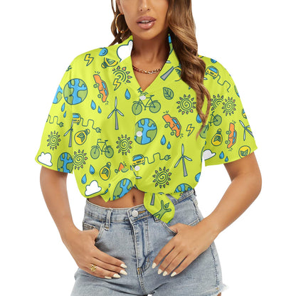 Go Green - Womens Hawaiian Shirt