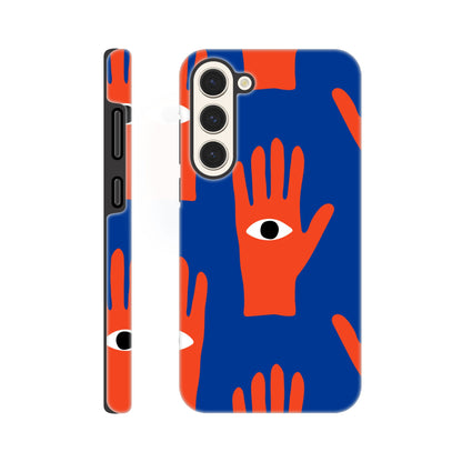 Hand Eyes - Phone Tough Case Galaxy S23 Plus Phone Case Globally Fulfilled