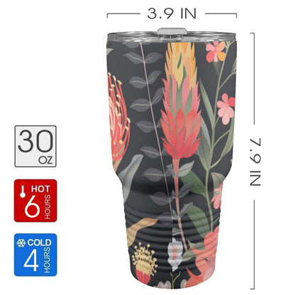 Australian Waratah Flower - 30oz Insulated Stainless Steel Mobile Tumbler