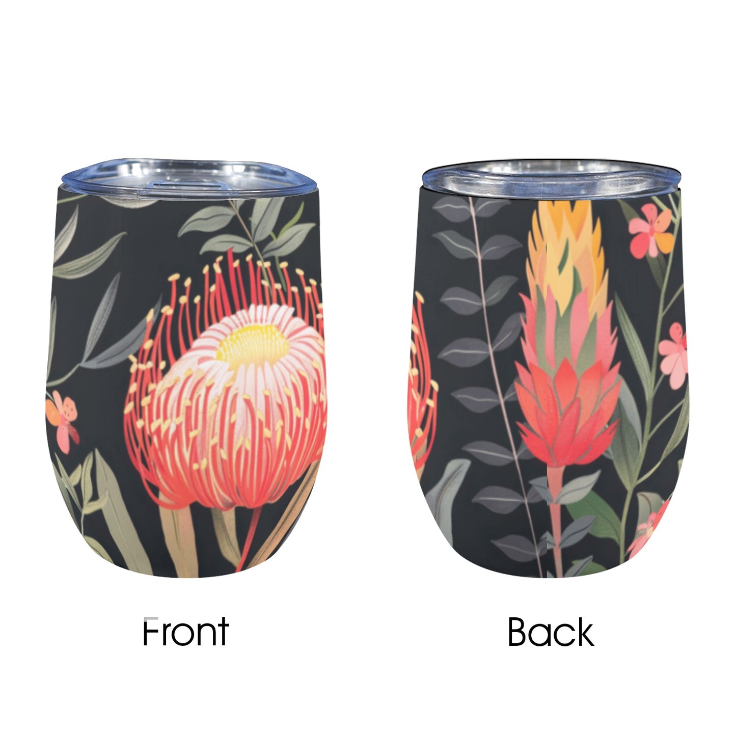 Australian Waratah Flower - 12oz Wine Tumbler