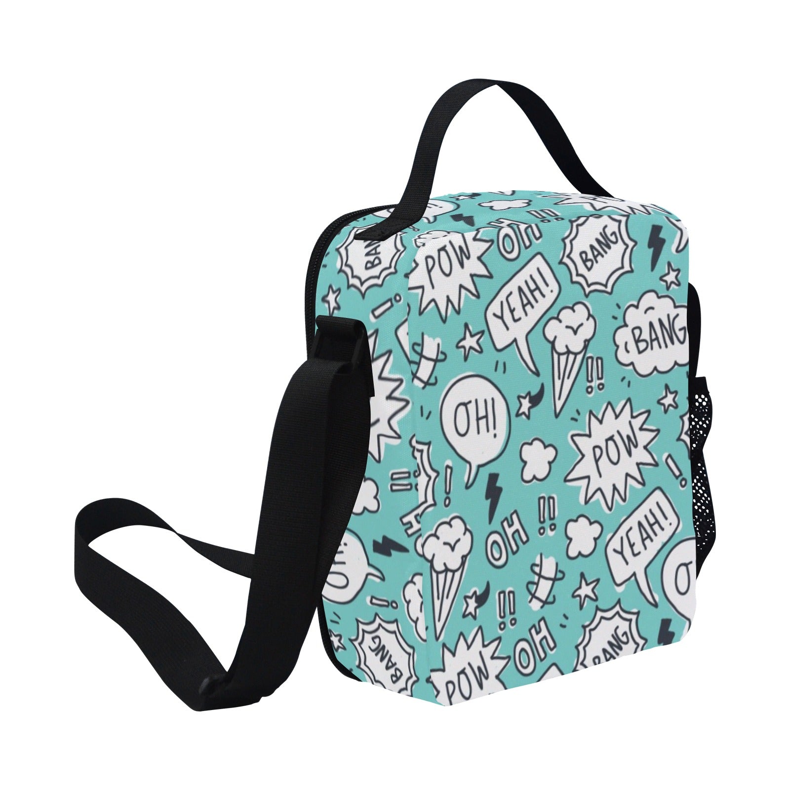 Comic Book Speech Bubbles - Crossbody Lunch Bag for Kids Kids Crossbody Lunch Bag