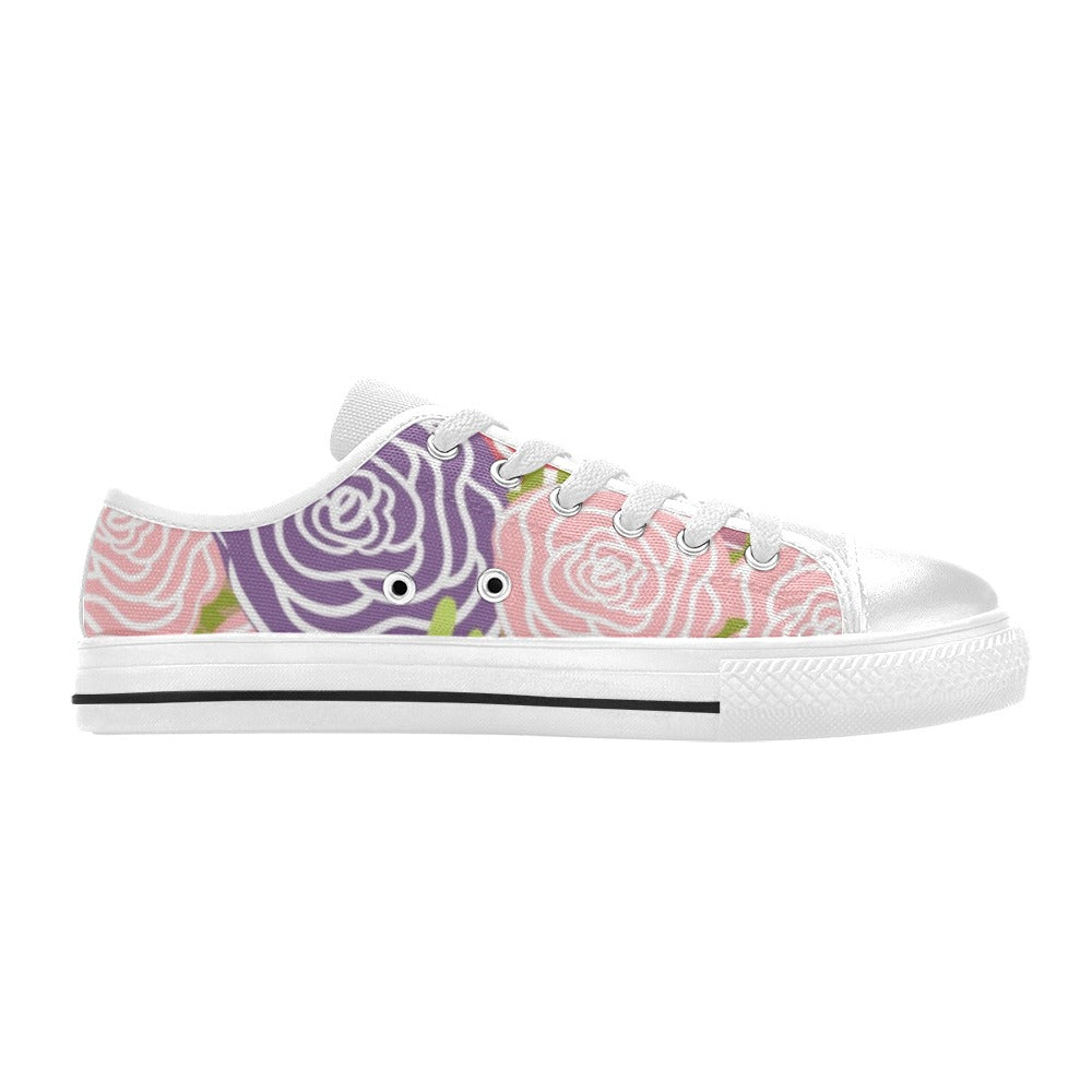 Abstract Roses - Women's Classic Canvas Shoes