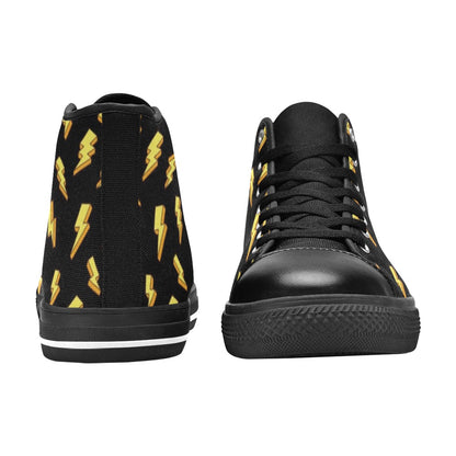 Lightning Bolts - Women's High Top Canvas Shoes