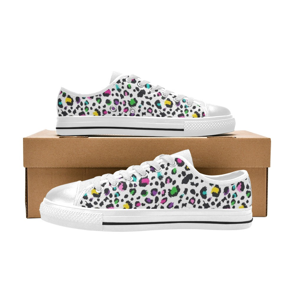 Animal Print In Colour - Women's Classic Canvas Shoes