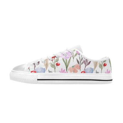 Floral Watercolour - Women's Classic Canvas Shoes