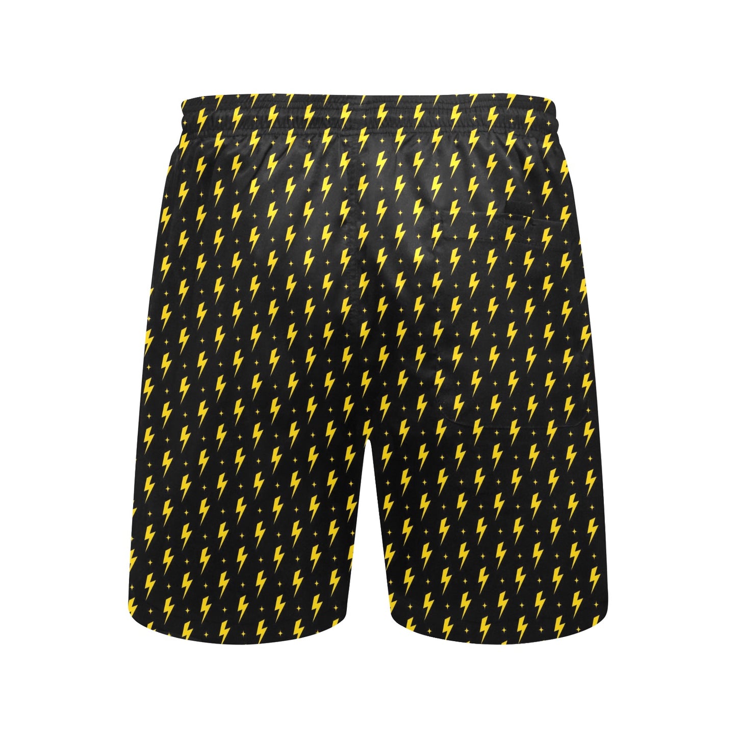 Yellow Lightning - Men's Mid-Length Beach Shorts