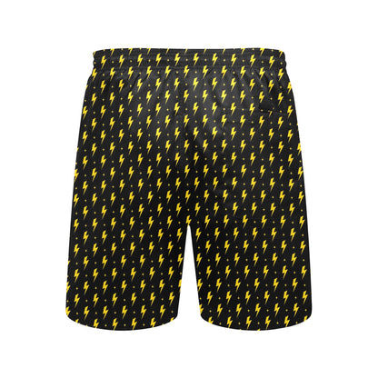 Yellow Lightning - Men's Mid-Length Beach Shorts