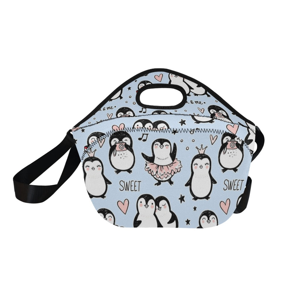 Penguin Love - Neoprene Lunch Bag/Large