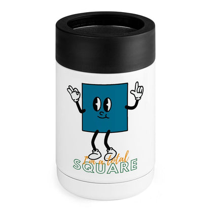 I'm A Total Square - Stainless Steel Can Cooler White One size Stainless Steel Can Cooler Maths Printed Offshore