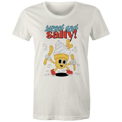 Sweet And Salty, Ice Cream And Fries - Womens T-shirt