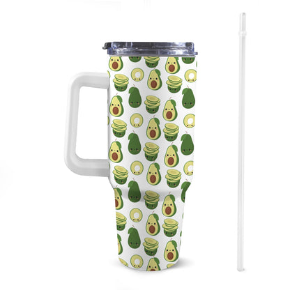 Cute Avocados - 40oz Tumbler with White Handle