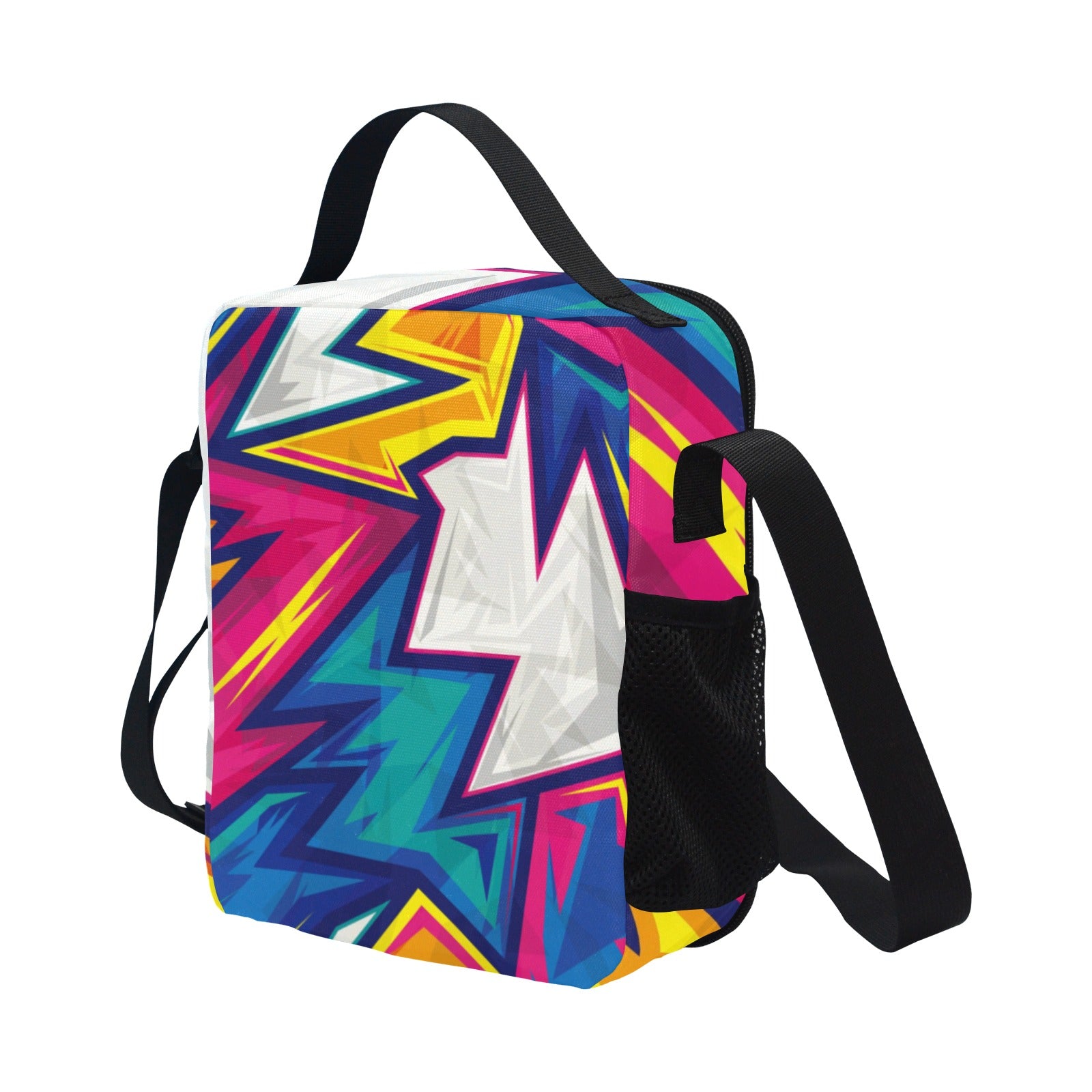 Abstract Geometric - Crossbody Lunch Bag for Kids Kids Crossbody Lunch Bag