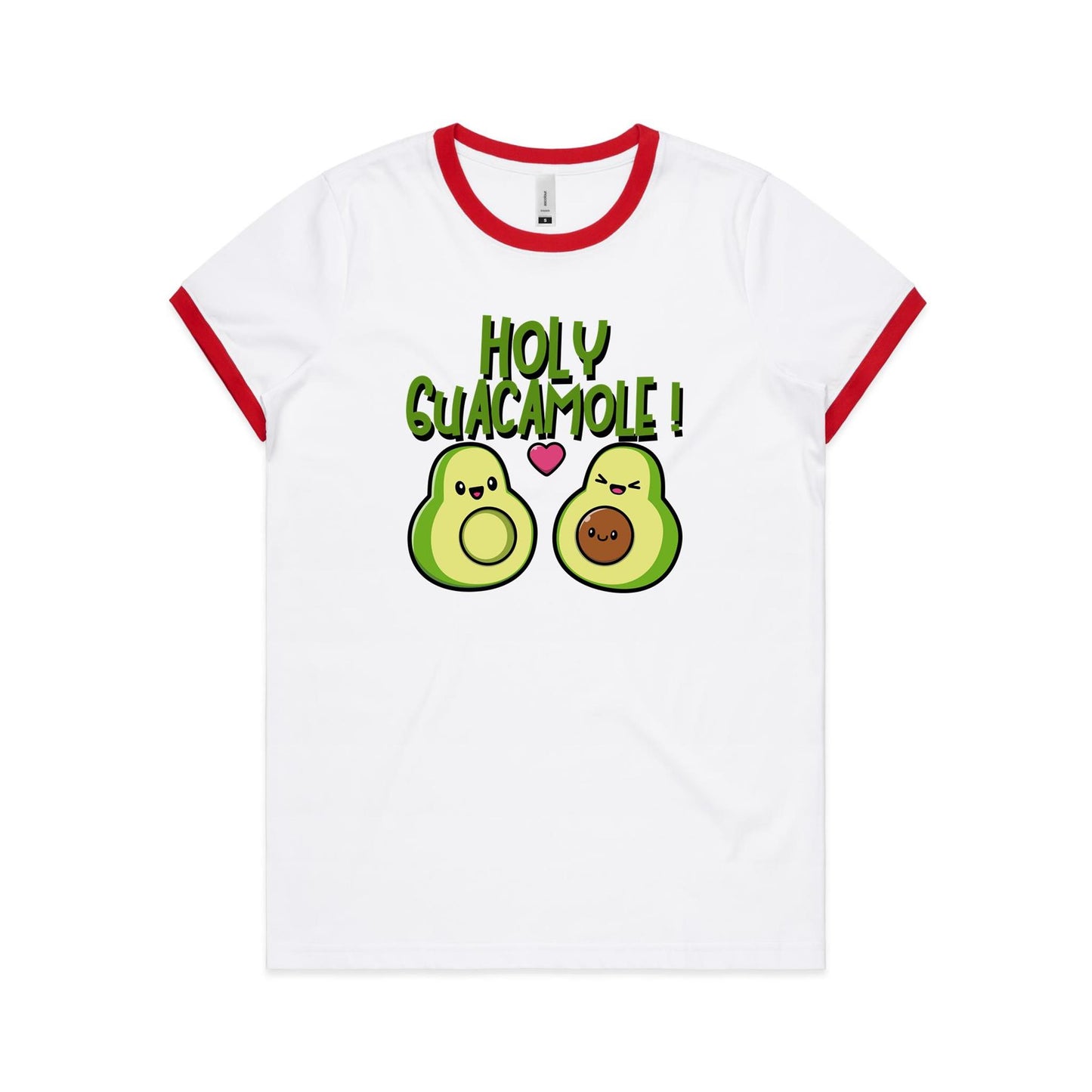 Holy Guacamole, Pregnant Avocado - Women's Ringer Tee