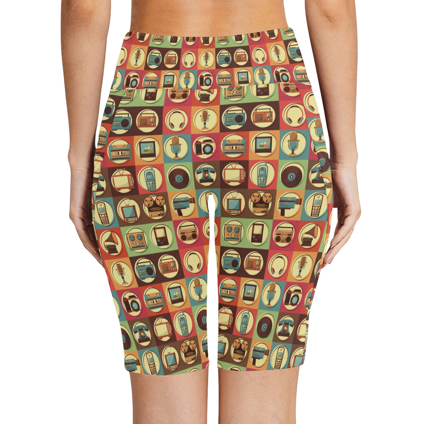 Retro Life - Women's Bike Shorts Womens Bike Shorts Printed Offshore Retro